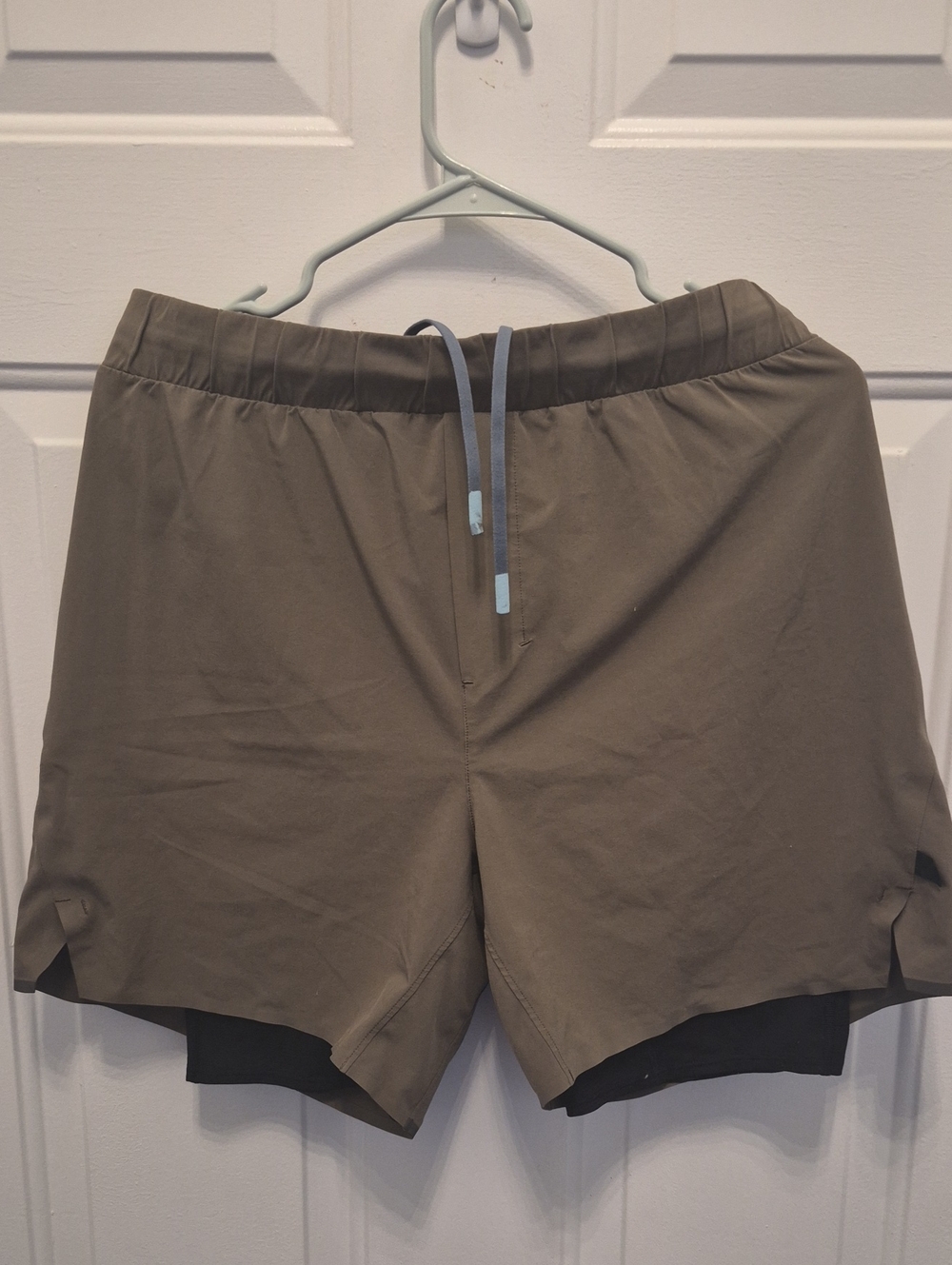 lululemon athletica Men's Athletic Shorts - Olive Green with Black Liner